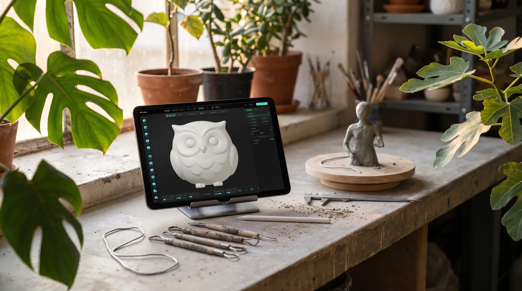 Mold running on an iPad — 3D sculpting